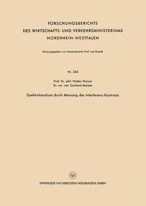 Spektralanalyse durch Messung des Interferenz-Kontrasts von Weizel,  Walter