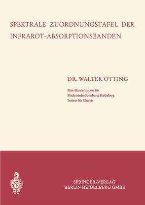 Spektrale Zuordnungstafel der Infrarot-Absorptionsbanden von Otting,  Walter