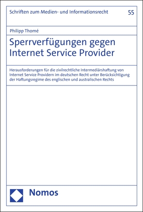 Sperrverfügungen gegen Internet Service Provider von Thomé,  Philipp