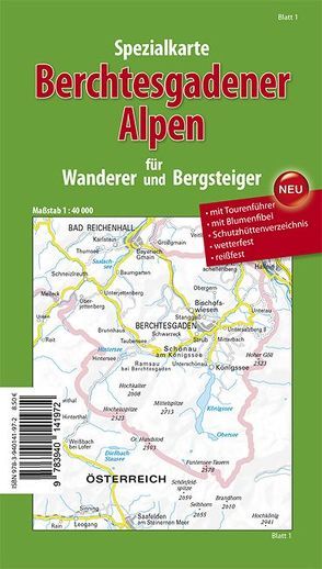 Spezialkarte Berchtesgadener Alpen für Wanderer und Bergsteiger von Plenk,  Anton
