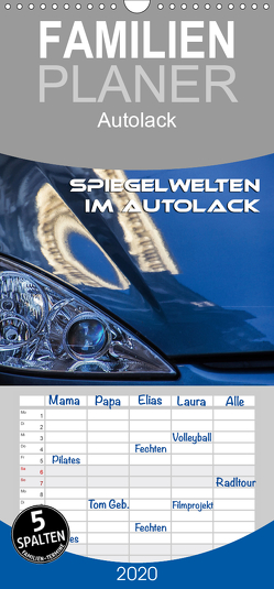 Spiegelwelten im Autolack – Familienplaner hoch (Wandkalender 2020 , 21 cm x 45 cm, hoch) von Braun,  Werner