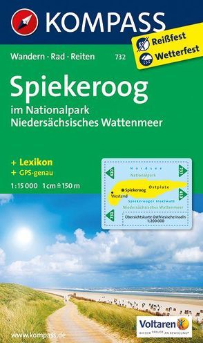 KOMPASS Wanderkarte Spiekeroog im Nationalpark NIedersächsisches Wattenmeer von KOMPASS-Karten GmbH