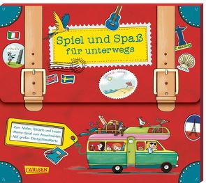 Spiel und Spaß für unterwegs (Buch-Set in Kofferform) von Diverse, Rothmund,  Sabine