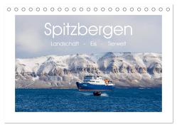 Spitzbergen – Landschaft – Eis – Tierwelt (Tischkalender 2024 DIN A5 quer), CALVENDO Monatskalender von Huppert,  Andreas