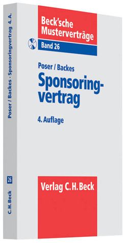 Sponsoringvertrag von Backes,  Bettina, Poser,  Ulrich