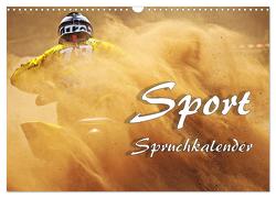Sport Spruchkalender (Wandkalender 2024 DIN A3 quer), CALVENDO Monatskalender von Brunner-Klaus,  Liselotte