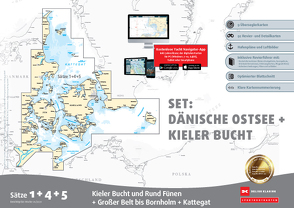 Sportbootkarten Satz 1, 4 und 5 Set: Dänische Ostsee und Kieler Bucht (Ausgabe 2021)