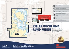 Sportbootkarten Satz 1: Kieler Bucht und Rund Fünen (Ausgabe 2022) von Agency,  Danish Geodata