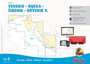 Sportbootkarten Satz 7: Adria 1 (Ausgabe 2021/2022) von Agency,  Danish Geodata