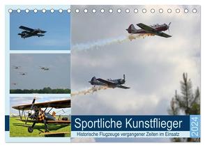 Sportliche Kunstflieger (Tischkalender 2024 DIN A5 quer), CALVENDO Monatskalender von Klünder,  Günther