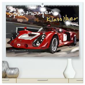 Sportwagen Klassiker Kunst (hochwertiger Premium Wandkalender 2024 DIN A2 quer), Kunstdruck in Hochglanz von Autodisegno,  Reinhold