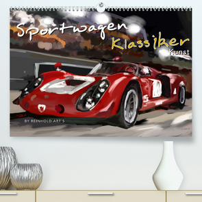 Sportwagen Klassiker Kunst (Premium, hochwertiger DIN A2 Wandkalender 2023, Kunstdruck in Hochglanz) von Autodisegno,  Reinhold