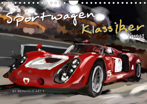 Sportwagen Klassiker Kunst (Wandkalender 2023 DIN A4 quer) von Autodisegno,  Reinhold