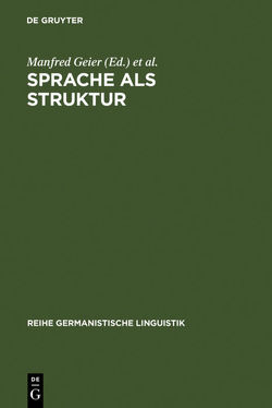 Sprache als Struktur von Geier,  Manfred, Kohrt,  Manfred, Küper,  Christoph, Marschallek,  Franz