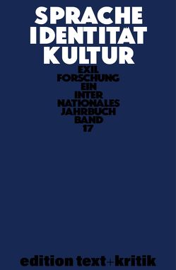 Sprache – Identität – Kultur von Hilzinger,  Sonja, Krohn,  Claus-Dieter