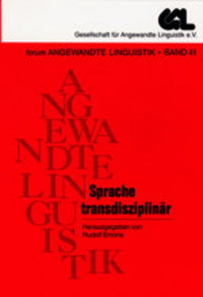 Sprache transdisziplinär von Emons,  Rudolf