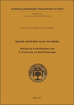 Sprache und Kultur in der Geschichte von Schubert,  Martin, Wittstock,  Antje