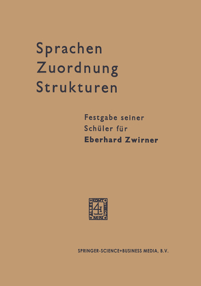 Sprachen — Zuordnung — Strukturen von Bluhme,  Hermann, Zwirner,  Eberhard