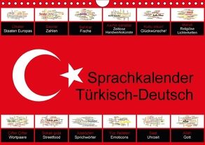 Sprachkalender Türkisch-Deutsch (Wandkalender 2018 DIN A4 quer) von Liepke,  Claus
