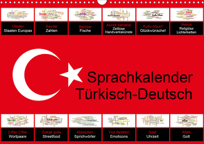 Sprachkalender Türkisch-Deutsch (Wandkalender 2021 DIN A3 quer) von Liepke,  Claus