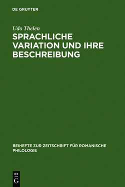 Sprachliche Variation und ihre Beschreibung von Thelen,  Udo