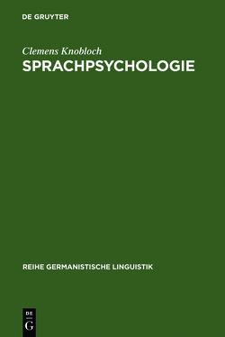Sprachpsychologie von Knobloch,  Clemens