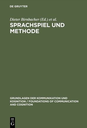 Sprachspiel und Methode von Birnbacher,  Dieter, Burkhardt,  Armin