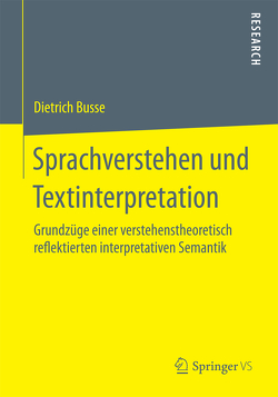 Sprachverstehen und Textinterpretation von Busse,  Dietrich