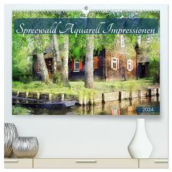 Spreewald Aquarell Impressionen (hochwertiger Premium Wandkalender 2024 DIN A2 quer), Kunstdruck in Hochglanz von Frost,  Anja