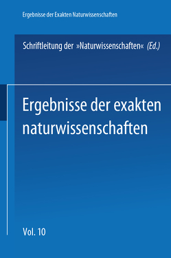 Springer Tracts in Modern Physics 10 von SCHRIFTLEITUNG DER NATURWISSENSCHAFTEN