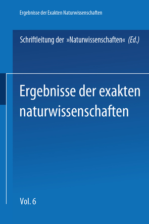 Springer Tracts in Modern Physics 6 von SCHRIFTLEITUNG DER NATURWISSENSCHAFTEN