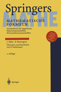 Springers Mathematische Formeln von Rade,  Lennart, Vachenauer,  P., Westergren,  Bertil