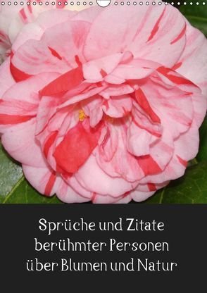 Sprüche und Zitate berühmter Personen über Blumen und Natur (Wandkalender 2019 DIN A3 hoch) von Herkenrath,  Sven