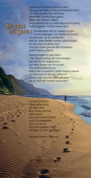 Spuren im Sand – Faltkarte von Powers,  Margaret Fishback