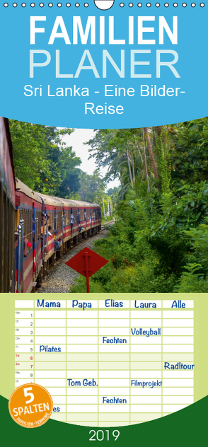 Sri Lanka – Eine Bilder-Reise – Familienplaner hoch (Wandkalender 2019 , 21 cm x 45 cm, hoch) von Heinrich,  Sebastian