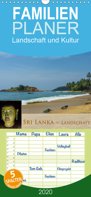 Sri Lanka – Landschaft und Kultur – Familienplaner hoch (Wandkalender 2020 , 21 cm x 45 cm, hoch) von Beuck,  AJ