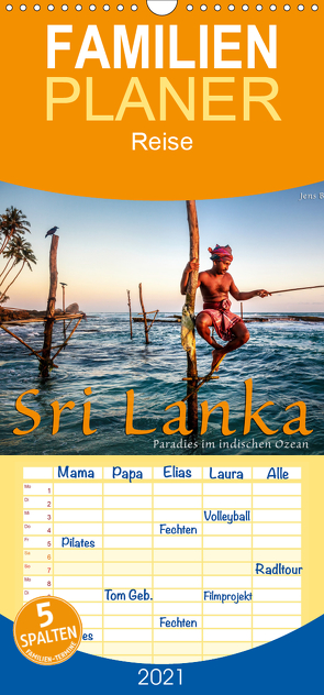Sri Lanka – Paradies im indischen Ozean – Familienplaner hoch (Wandkalender 2021 , 21 cm x 45 cm, hoch) von Benninghofen,  Jens
