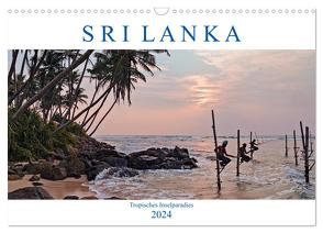 Sri Lanka, tropisches Inselparadies (Wandkalender 2024 DIN A3 quer), CALVENDO Monatskalender von Kruse,  Joana