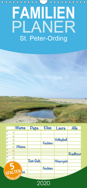 St. Peter-Ording – Familienplaner hoch (Wandkalender 2020 , 21 cm x 45 cm, hoch) von Kleverveer