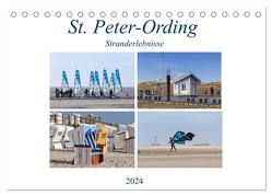 St. Peter-Ording Stranderlebnisse (Tischkalender 2024 DIN A5 quer), CALVENDO Monatskalender von Falke,  Manuela
