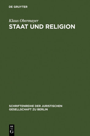 Staat und Religion von Obermayer,  Klaus