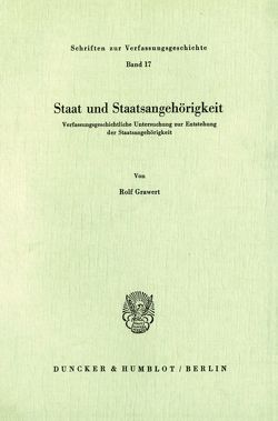 Staat und Staatsangehörigkeit. von Grawert,  Rolf