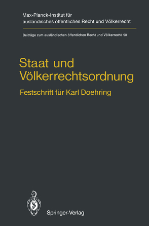 Staat und Völkerrechtsordnung von Hailbronner,  Kay, Ress,  Georg, Stein,  Torsten