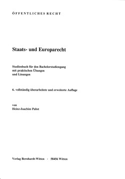 Staats- und Europarecht von Pabst,  Heinz-Joachim