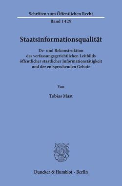 Staatsinformationsqualität. von Mast,  Tobias