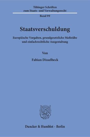 Staatsverschuldung. von Disselbeck,  Fabian