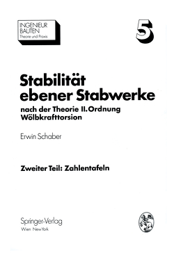 Stabilität ebener Stabwerke von Schaber,  Erwin