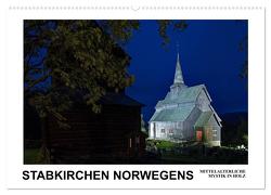 Stabkirchen Norwegens – Mittelalterliche Mystik in Holz (Wandkalender 2024 DIN A2 quer), CALVENDO Monatskalender von Hallweger,  Christian