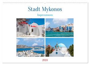 Stadt Mykonos – Impressionen (Wandkalender 2024 DIN A2 quer), CALVENDO Monatskalender von Schwarze,  Nina