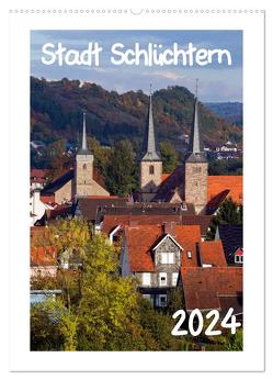 Stadt Schlüchtern (Wandkalender 2024 DIN A2 hoch), CALVENDO Monatskalender von Ehmke,  E.